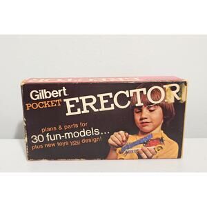 Vintage 1973 Gilbert Pocket Erector 33100 Brand New in Sealed Bags